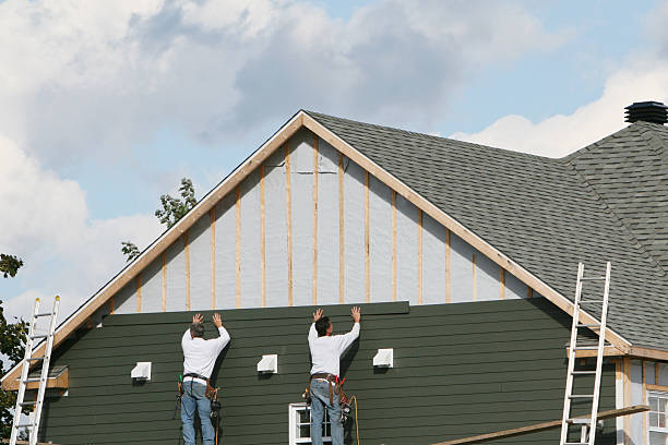Professional Emergency Siding Repair technician working in Wharton, NJ